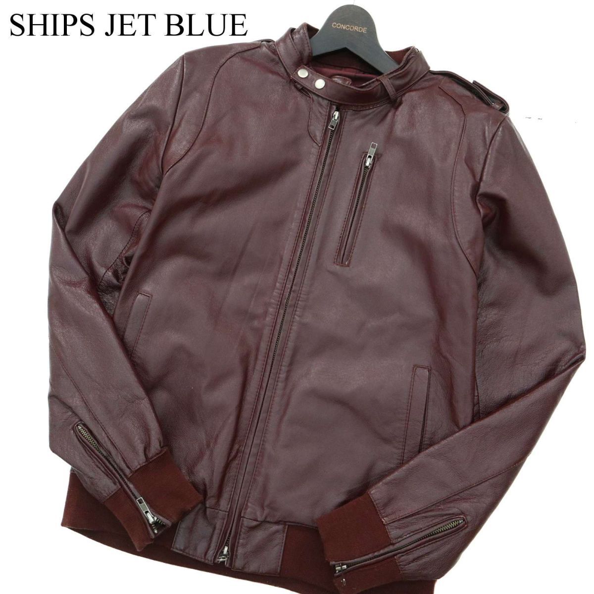 最安値販売中 SHIPS　ライダースジャケット　レディース　シープスキン　羊革　本皮 ライダースジャケット