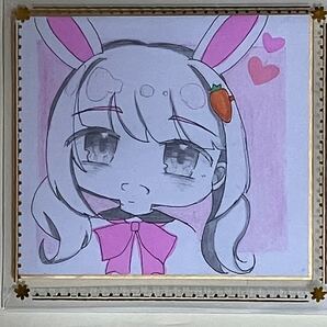 【イラスト】手描き ミニ色紙サイズ オリジナル