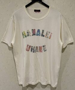 ＊ハナレイ HANALEI UHANE フラワー 文字 プリント 半袖 Tシャツ トップス 日本製 3　　　　　　 BJBA.C