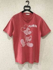 ＊ ディズニー Disney ミッキー ダメージ加工 プリント 半袖Tシャツ トップス L BJBJ.F