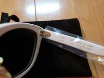 超品薄 激レア ARK× 金子眼鏡 SUNGLASSES サングラス 白フレーム ホワイト GREEN グリーン KANEKO OPTICAL HAND MADE IN JAPAN　日本製_画像3