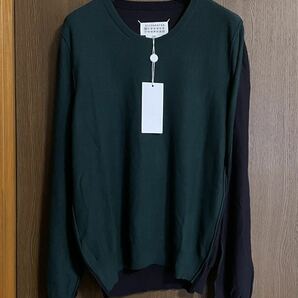 S新品66%off メゾンマルジェラ Spliced 再構築 ニット セーター 20AW size S 44 Maison Margiela 10 メンズ ダークグリーン ダークネイビー