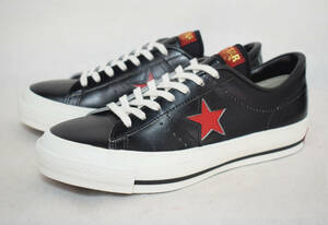 日本製 CONVERSE ONE STAR OX コンバース ワンスター OX 黒/赤 US7 25.5㎝