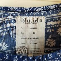 BLUCIELO ブルチェーロ トップス シャツ カットソー 花柄 半袖 ラウンドネック レディース サイズ 青白 Oc56_画像6