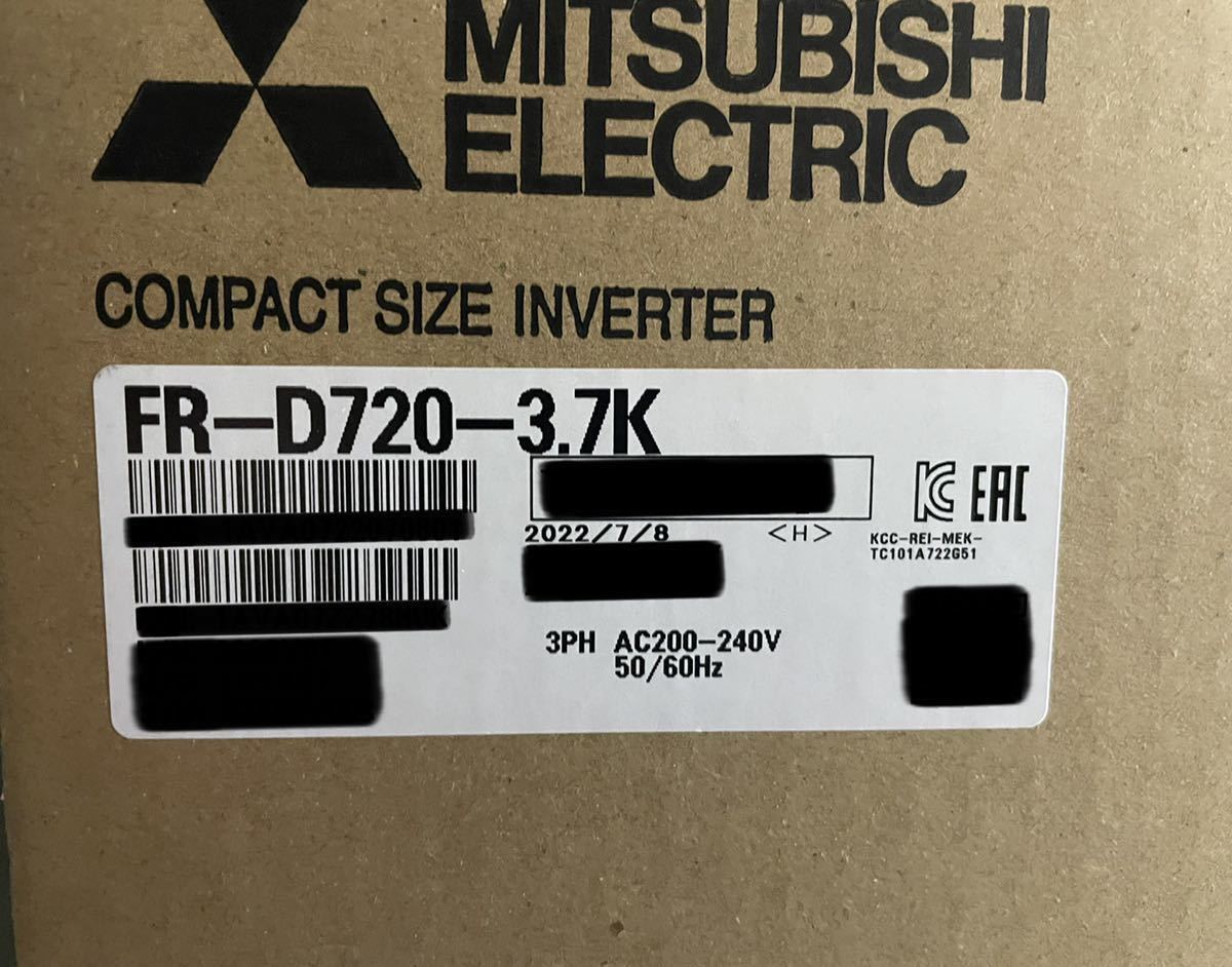 週末限定タイムセール》 三菱電機 インバーター FR-D720-3.7K sushitai