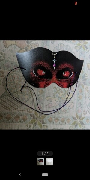 お面 オバケン GHOST PIERROT MASQUERADE THEATER紫色のゴムがついています!仮装