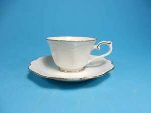 Noritake　ノリタケ　アイボリーチャイナ　カップ＆ソーサー　1客　金縁　コーヒー　紅茶　C-160