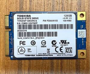 動作正常 TOSHIBA mSATA SSD THNSNF128GMCS 128GB