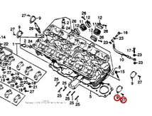 CBX1000 純正 カム カバー シリンダーヘッド エンジン カバー プラグ スクリュー付き 4個セット ホンダ 純正部品 CB1 SC03 SC06_画像2