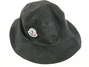 サイズXL■新品 本物■モンクレール/BUCKET/リバーシブルバケットハット/HAT/コーデュロイハット/帽子/ハット/メンズ/MONCLER/ブラック/黒