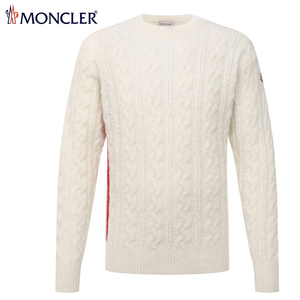  бесплатная доставка 33 MONCLER Moncler белый 9C00008 M1211 вырез лодочкой альпака смешивание свитер size XL