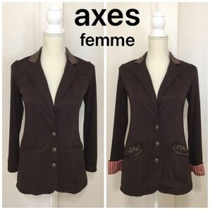 【axes femme アクシーズファム】ジャケット 茶 長袖