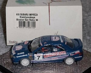 615 1/43 Subaru Imp saKRE 7 number car 1996 sun remoWRC SUBARU IMPREZA