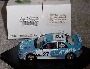 1109 1/43 Subaru Impreza WRC BELGACOM 27 number car 1998