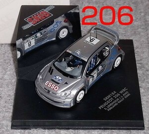 SKM184 1/43 プジョー206 LINDHOLA 9号2000 フィンランドWRC