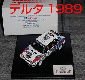  special order 1989 1/43 Lancia Delta Integra -reMARTINI 1 number Via Zion TAP Portugal Rally victory LUNCIA DELTA