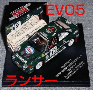 SKM99077 1/43 ULTRON 三菱 ランサー EVO5 10号 1999 ミレッミリア MITSUBISI LANCER CARISMA カリスマGT MITSUBISHI