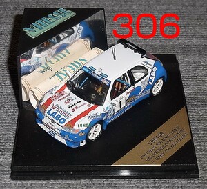 V98148 1/43 プジョー306 MAXI LABO 1号 青白赤 GEANTS 1998