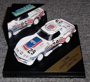 L163 1/43 Chevrolet Corvette 29 number BFG Le Mans 1973 star article flag CHEVROLET CORVETTE USA America 