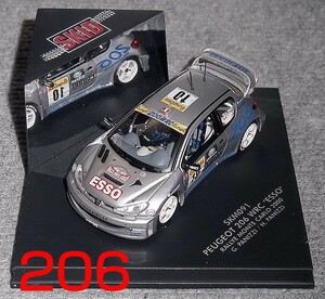 SKM091 1/43 プジョー206 ESSO 10号 PANIZZI 2000 モンテカルロ WRC