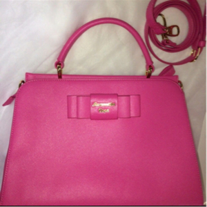 merudo- large pink *Samantha Vegasa man sa Vega *2way shoulder bag handbag tote bag pink ribbon sho King pink 