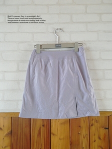 ROPE Lopez .-do style trapezoid skirt S Mini lady's W60 slit purple sexy made in Japan K