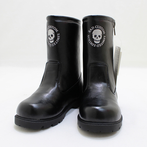 50%OFF[RADCUSTOM] Lad custom / imitation leather boots /18cm/ black ( one part region exclusion free shipping )
