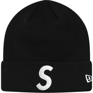 送料無料 17AW Supreme New Era S Logo Beanie Black シュプリーム ニューエラ Sロゴ ニットキャップ 黒 ボックスロゴ ビーニー