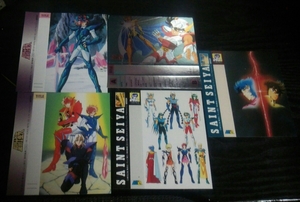 ![ Saint Seiya ]! cassette index!5 pieces set!1 sheets is Kirakira. ( photograph 2 sheets eyes reference )!