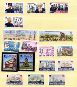 英領 マン島 ISLE of MAN 1983~4年 未使用 MNH 切手 17枚 シート 1枚 綺麗 送料無料 ◆B-282