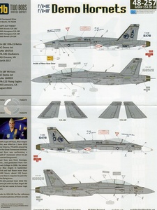 1/48 ツーボブスデカール　飛行展示の F/A-18C と F/A-18F