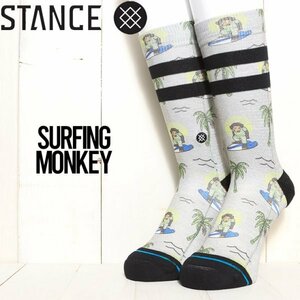 【送料無料】STANCE スタンス SURFING MONKEY CREW SOCKS ソックス 靴下 A556A21SMK　　 L（27cm-31cm）サイズ