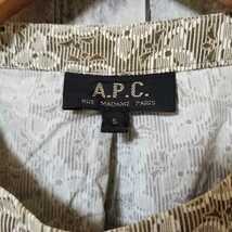 A.P.C.　アーペーセー　長袖　シャツ　ブラウス　Sサイズ　総柄　フリル　レディース_画像6