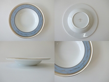 オリジナル ブランド 食器 A&M フレイム ブルー 23cm パスタ皿 深皿 レンジ不可 食洗機対応 美濃焼 日本製 高級 北欧風_画像3