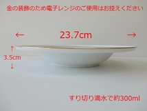 オリジナル ブランド 食器 A&M フレイム ブルー 23cm パスタ皿 深皿 レンジ不可 食洗機対応 美濃焼 日本製 高級 北欧風_画像2