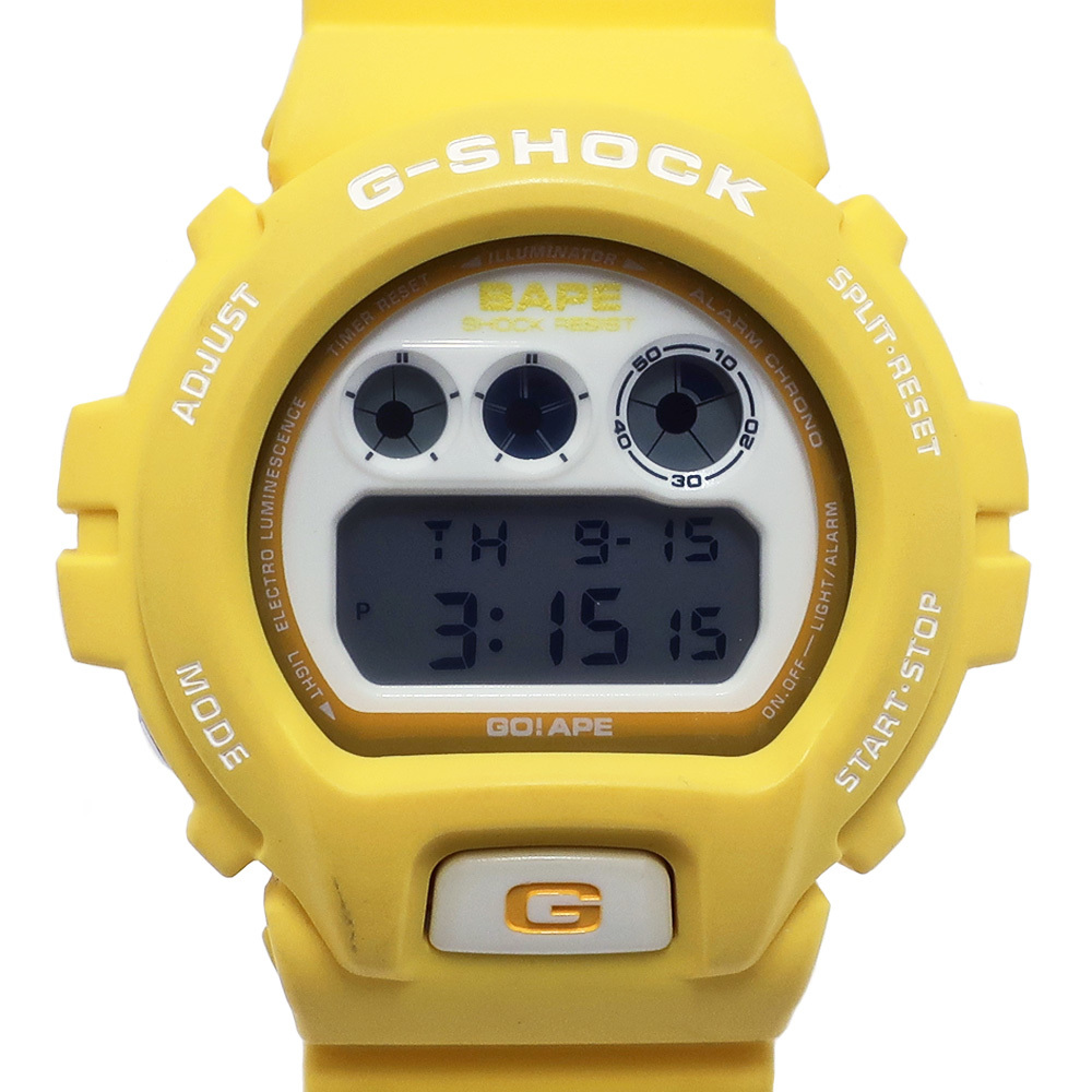 在庫限り大特価 アベイシングエイプ G-SHOCK イエロー 黄色 DW-6900 腕時計(アナログ) - daisenkaku.or.jp