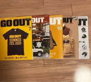 GO OUT 雑誌　7.9.10.11.12月号　キャンプ バックナンバー THE NORTH FACE