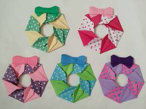  origami lease 5ko* wall surface decoration * annual functions or events Christmas * hand made *④