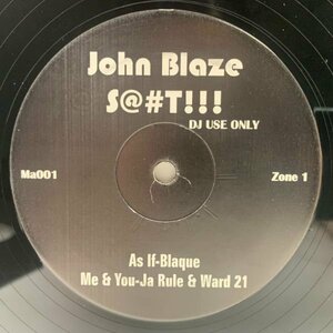 【殆ど詳細不明のアングラREMIX】美盤!! 12インチ VARIOUS John Blaze S@#t !!! (Not On Label) ダンスホール珍盤 BLAQUE, JA RULE, JANET