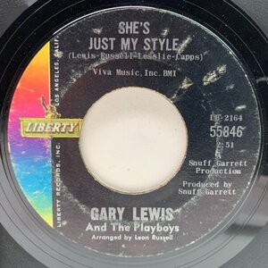 USオリジナル 7インチ GARY LEWIS and THE PLAYBOYS She's Just My Style ('65 Liberty) ジェリー・ルイス あの娘のスタイル 45RPM.