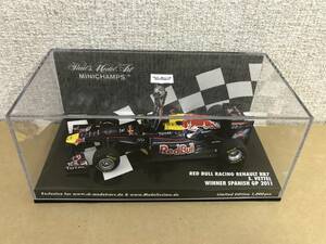 ★1/43 レッドブル ルノー RB7 No.1 F1 2011 スペインGP 優勝 S.ベッテル スタンディングフィギュア付 413110501