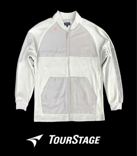 【BRIDGESTONEゴルフ/TOURSTAGE】切り替えフリースジャケット・メンズMサイズ（未使用・未着用品）