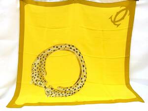  beautiful goods *Cartier Cartier Panther ring silk yellow scarf /B5948