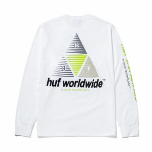 HUF Prism Logo Sportif L/S T-Shirt White XL Tシャツ