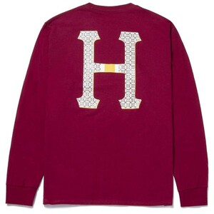 HUF Monogram L/S T-Shirt Brick S Tシャツ