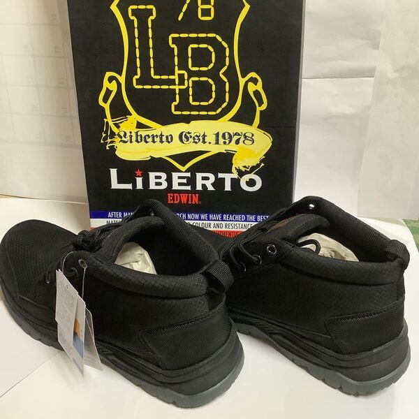 LiBERTO-EDWIN-リベルト ワークブーツ(カラーBlack サイズ:26cm)簡易防水ブーツ