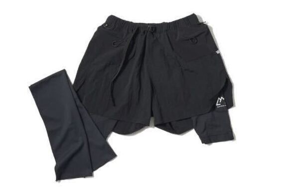 美品 送料込 COMFY OUTDOOR GARMENT(コムフィーアウトドアガーメント) RUN CMF RUN SHORTS BLACK ランニングパンツ ハーフパンツ 黒