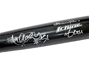 ichi low autograph autograph 2016 year official war real used bat 