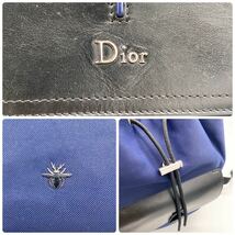 1円《未使用・付属品完備》DIOR HOMME ディオールオム バックパック 蜂 ハチ ビー ロゴ金具 リュック レザー キャンバス メンズ レディース_画像7