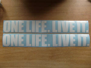 海外　限定品　送料込み　ONE LIFE LIVE IT landrover 4x4 offroad Decal ランドローバー ステッカー シール デカール 560x75mm 2枚セット